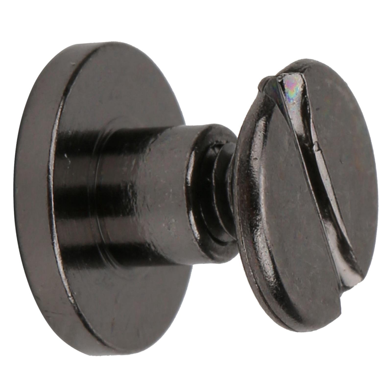 

50 Sets 6.5mm Brass Flat Head Studs Screws Nail Rivets DIY Leather Craft Fastener ScrewbackGun Color