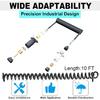 7 Pin To 6 Pin Trailer Adapter, RV 7 To 6 Trailer Wire Kit, 7-Wire To 6-Wire Coiled Cable with Female Receptor Trailer Adapter Stretches To 8-10 Feet