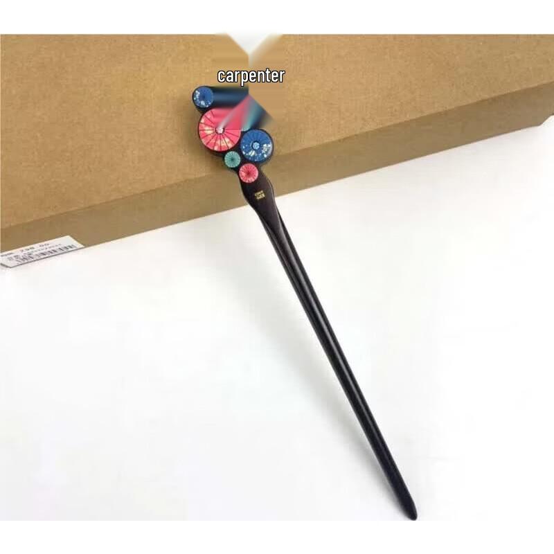 Tan Mujiang Red Lotus Leaf Hairpin