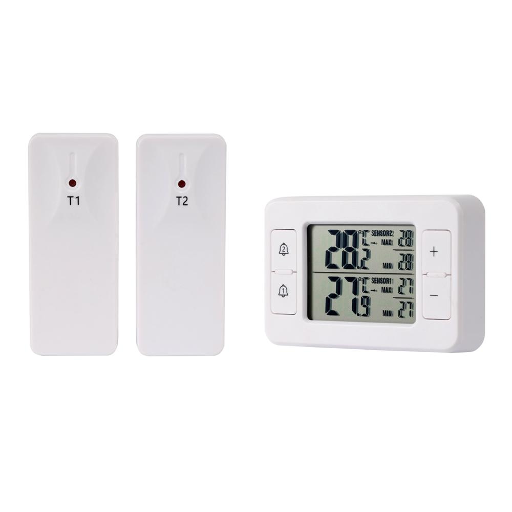 Termometro Digitale Wireless per Frigorifero Precisione Monitor Registratore Temperatura Congelatore Domestico Sensore di Temperatura -40℃~60℃ Allarme