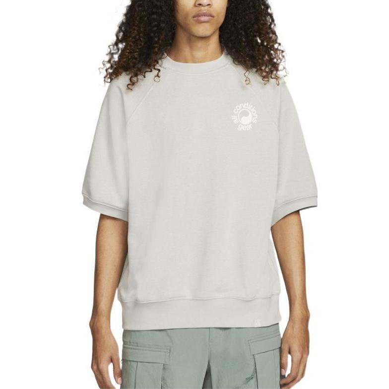 Nike Taichi Letter Print Short Sleeve T-Shirt Unisex Tops Light-Grey DN3915-012