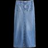 Fashion Style 2024 Spring New Arrival Women's Patch Pocket Mid-Length Denim Skirt 6147084 427