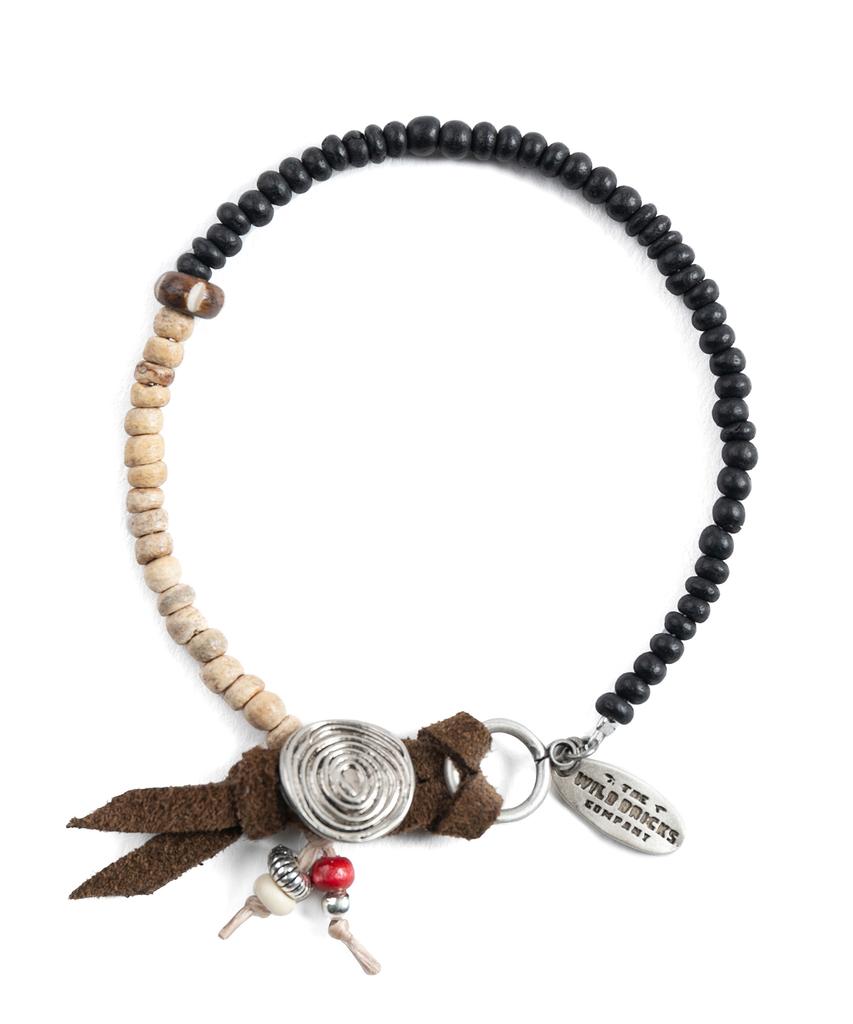 Wild Bricks Mb Ethnic Bracelet (Black&Beige)