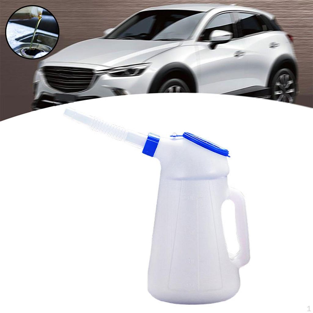 Oil Measuring Container Automotive Dispenser Portable Sturdy, Leakproof, with Long Spout, Pot