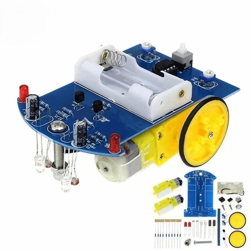 D2-1 Inteligentní robotické auto pro sledování čáry, sada, černobílá, rozpoznávání čáry, DIY, vzdělávací hračka pro děti, dárek k narozeninám