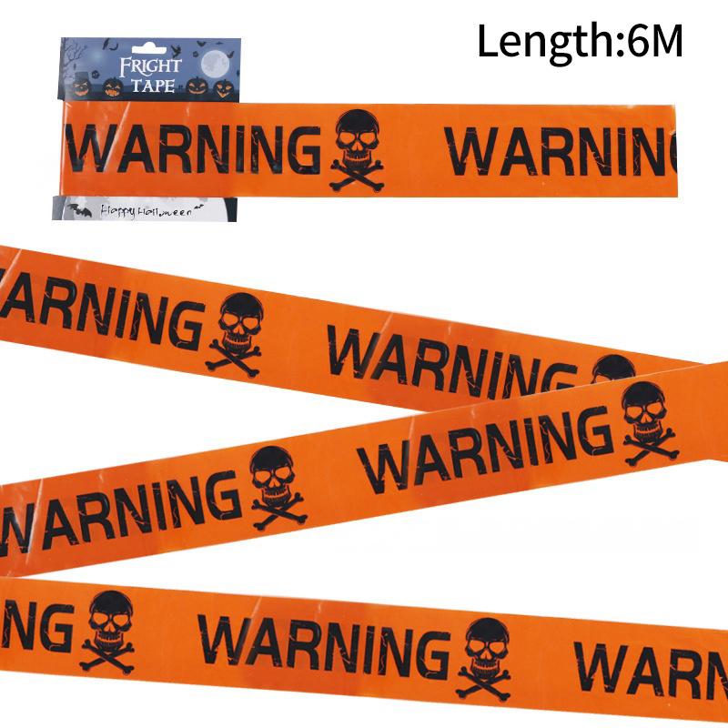

6m Halloween Warning Line Signs Banner Halloween Decoration Halloween Party Props Window Day of The Dead Danger Warning Tape
