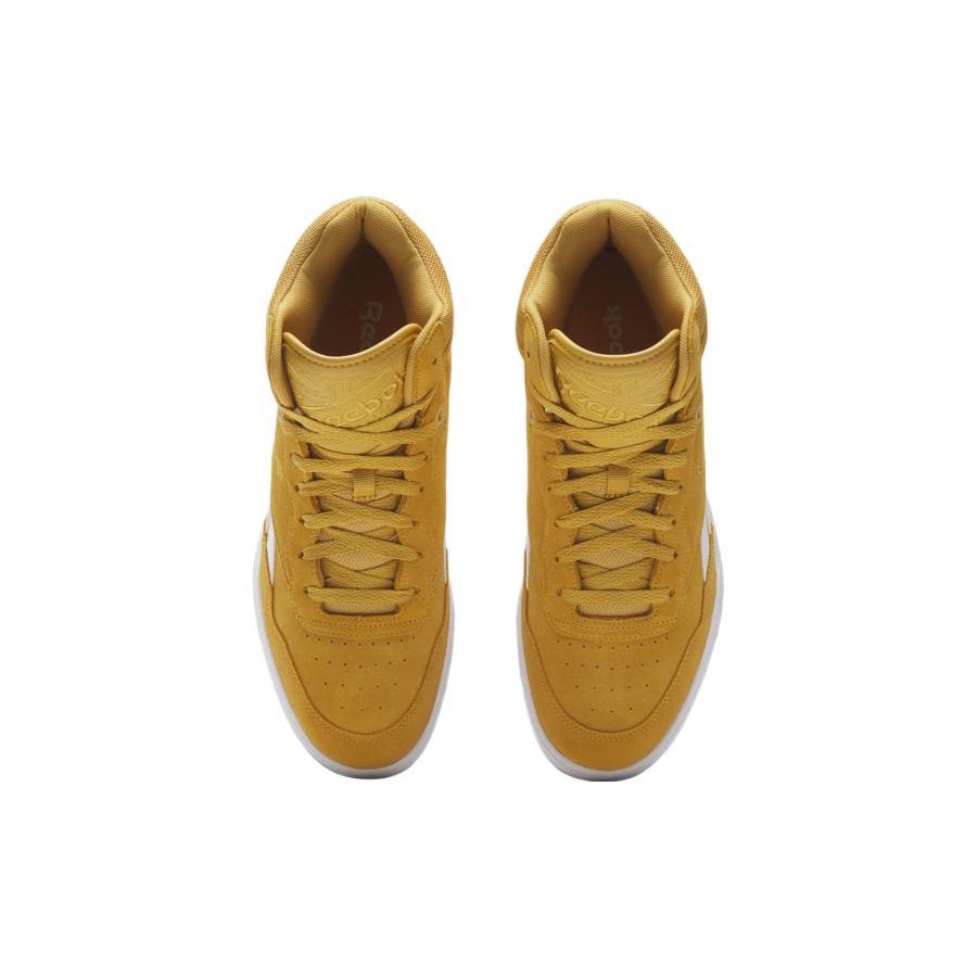 Reebok BB 4000 II Mid Classic Retro Color Block Round Toe Lace-Up Cushioning Breathable Mid-Top Basketball Shoes Men Sneaker Brown 100032751