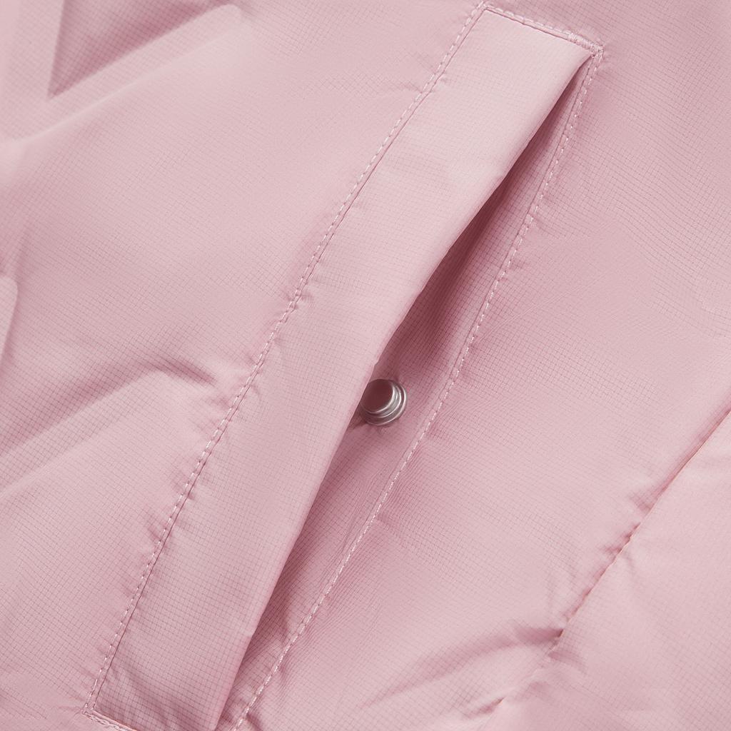 Li-Ning Hot Pot Down Jacket Series Water-Repellent Solid Color Casual Dopamine Down Jacket Women Outerwear Light-Pink AYMU230-2