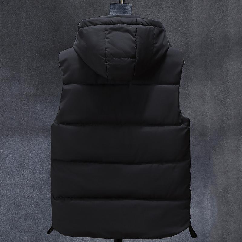 Plus Size L-7XL Winter Sleeveless Jacket for Men Outerwears Casual Loose Warm Vest Hooded