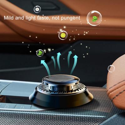 Solar Car Air Freshener Automatic Rotatable Long Lasting Fragrance Air Purifying Auto Aromatherapy Diffuser Ornament Car Interior Accessories