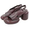 Jil Sander Women's Leather Sandals, Bordeaux, Size 37, JS38037A, 22Stainless Steel Shoes 37 BordeauxUsed