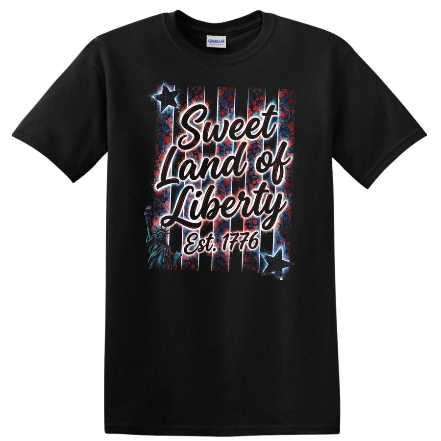 Sweet Land of Liberty Est 1776 T Shirt USA Independence Day Vintage Tee XS