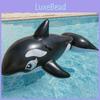 Giant Whale Water Fun Park Inflatable Floater Wholesale Adult Ride-on Inflatable Float Black Pvc 193*119cm