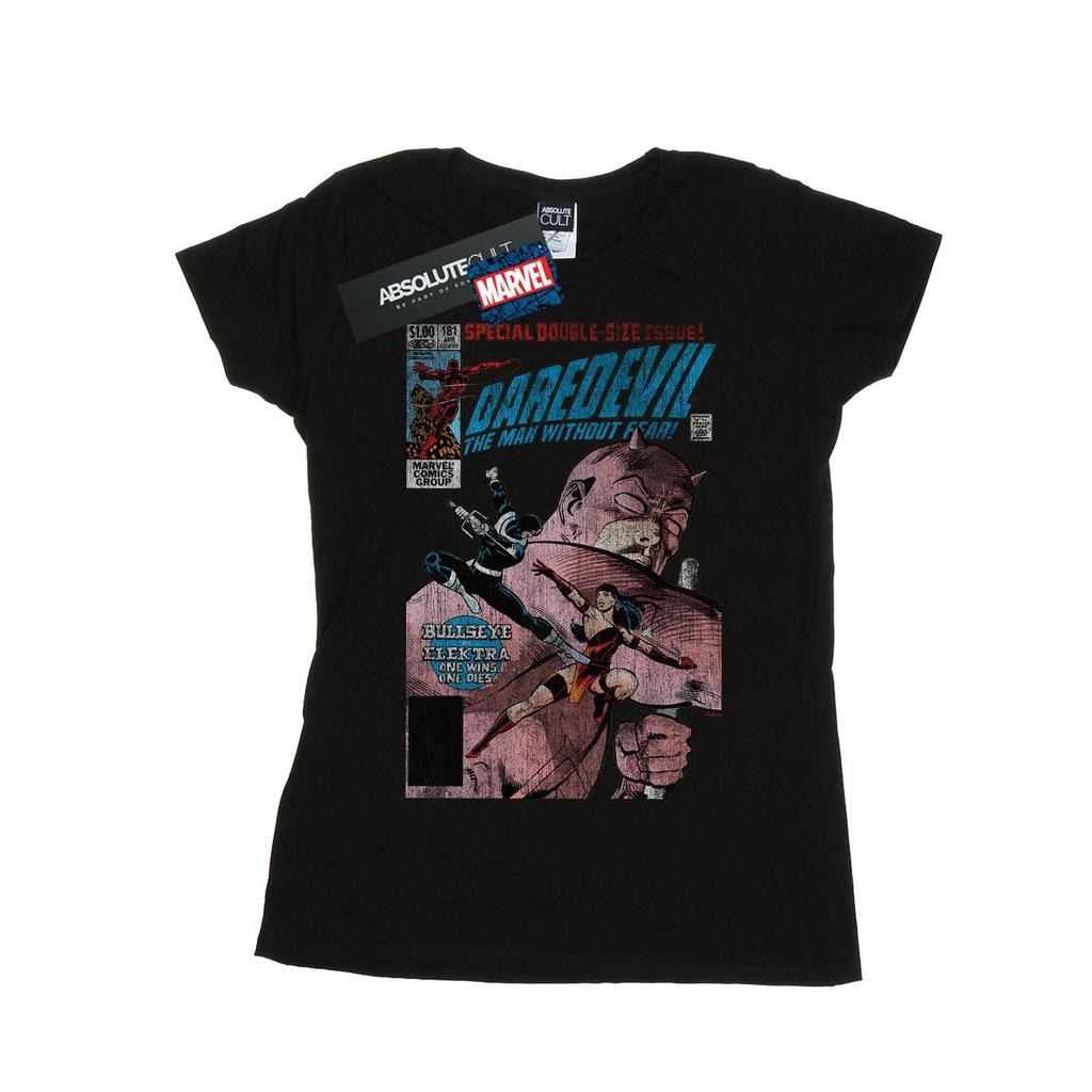 Marvel Womens/Ladies Daredevil Distressed Bullseye Vs Elektra Cover Cotton T-Shirt