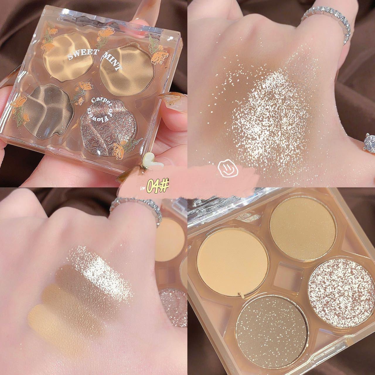 

Новая четырехцветная палитра теней для макияжа, матовые тени для век землистого цвета