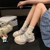 Mary Jane Style Thick Heel Summer New Women's Shoes Comfortable Sports Sandals Heightening Casual All-Match Slip-On Loafers