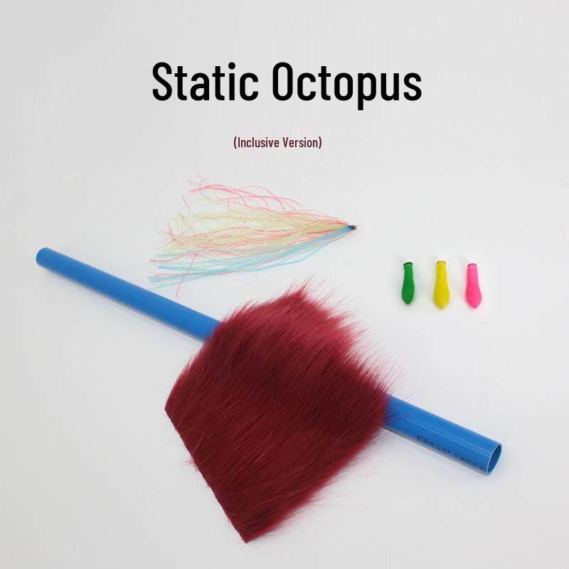 Static Electricity Octopus Experiment Kit for Kids: Friction Charging Plastic Rod Science Teaching Aid