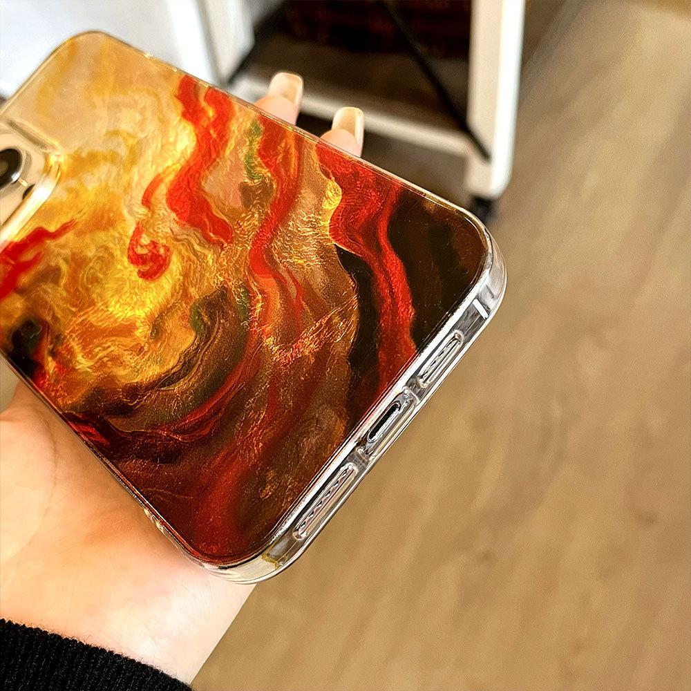 Personalized Creative Xiangyun Imd Suitable for Apple 16 Mobile Phone Case IPhone 15 Protective Case 14 Large Hole 13 Soft Frame