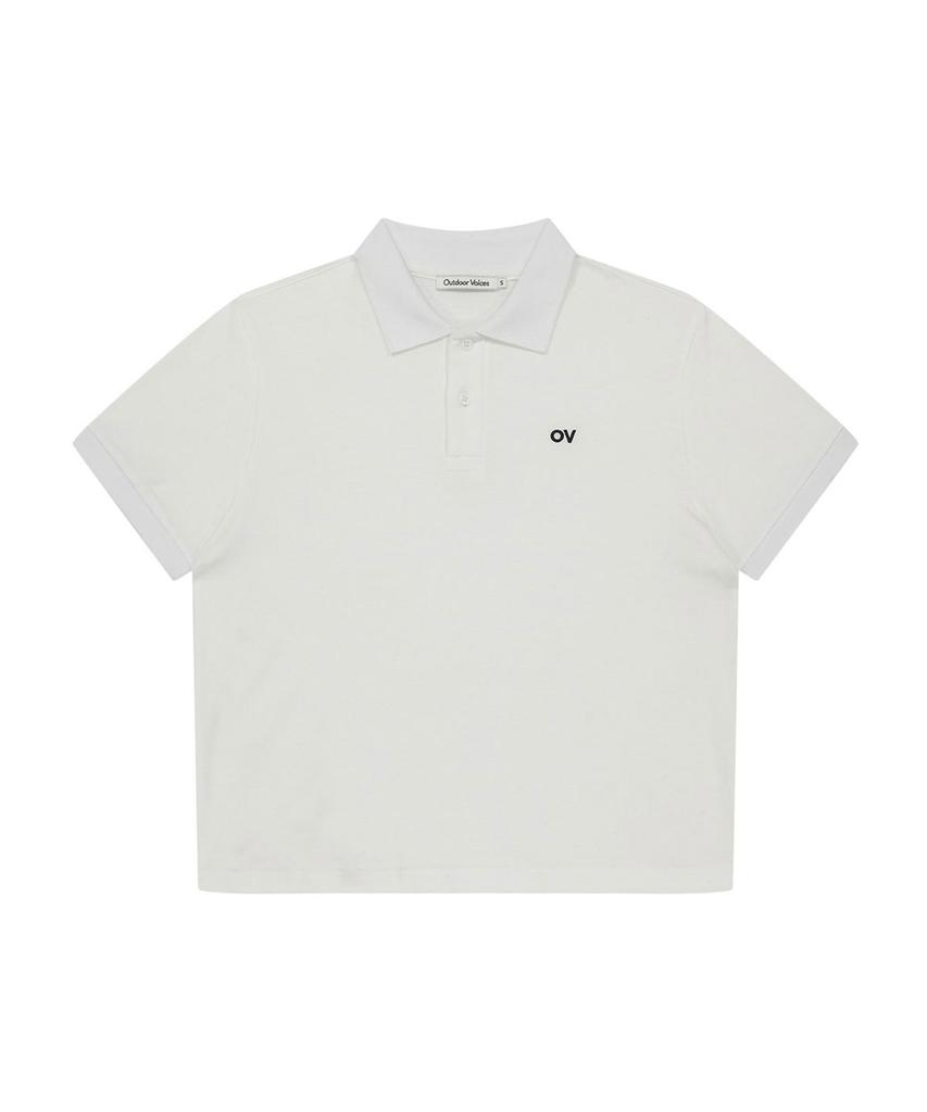 Ausdoeoboiseu (W)Ov Logo Pk Collar Tee (White)