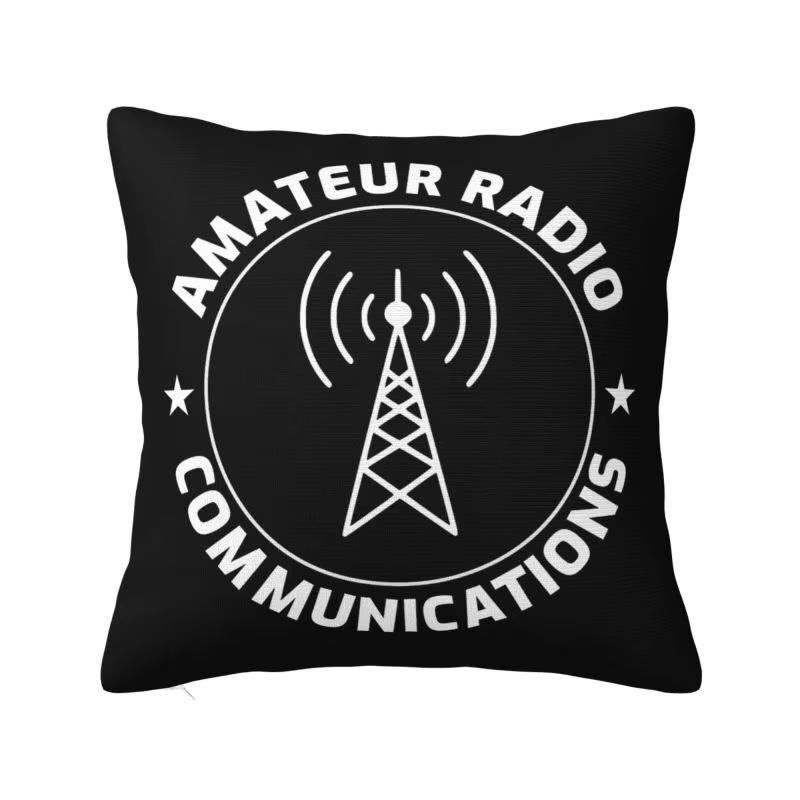 pc Retro Ham Radio Enthusiast Throw Pillow Cover D DoubleSide Print Polyester Cushion Case for Home Sofa Car Man Cave Decor