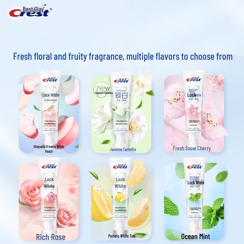Crest Whitening & Fresh Breath Toothpaste - Cherry Blossom (2x120g)