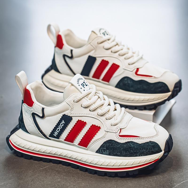 Sneakers Summer Breathable and Lightweight Forrest Gump Jogging Shoes Teen Trend Casual Dad Shoes Thick-soled Heightening Men's Shoes