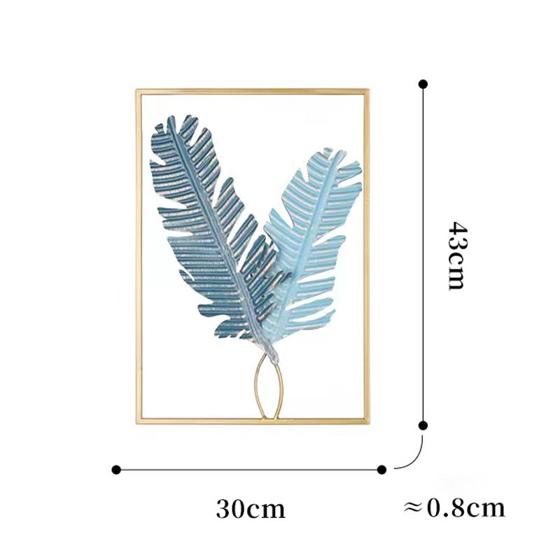 Metal Leaf Iron Wall Hanging Decor Palm Maple Leaves Plant Ginkgo Nordic Wall Pendant Mural Living Room Bedroom Home Decoration