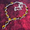Tiger's Eye 925 Solid Sterling Silver Necklace Adjustable, Chain Necklace Handmade Gemstone, Gift For Mom Antique Jewelry
