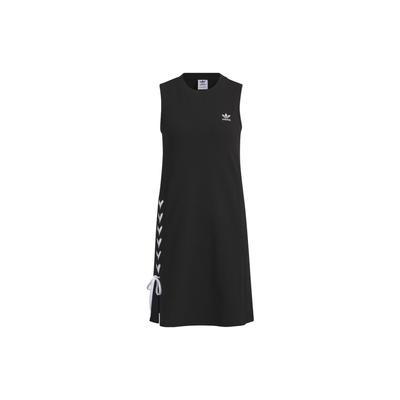 Originals Trefoil Logo Print Tie-Waist Sleeveless Dress Women Dress Black IP2193