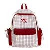 Schoolbag new Japanese plaid female college student schoolbag high value junior high school high school students large capacity cute bow back