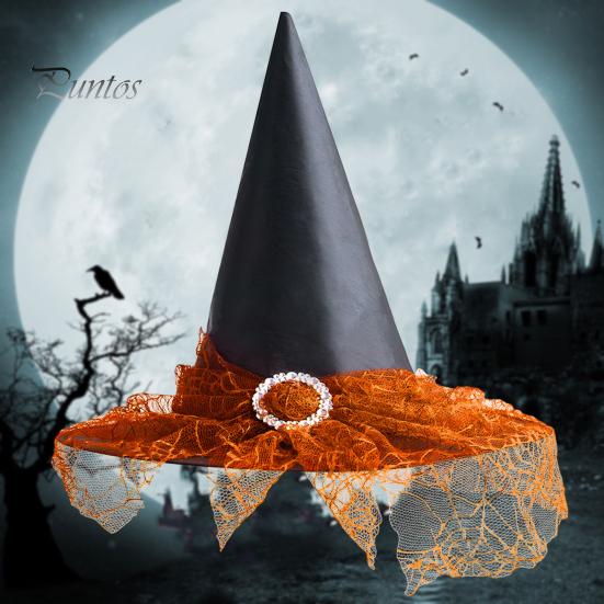 Eye-catching Halloween Witch Hat Soft Comfortable Adult Children's Headwear for Dress Up Decoration Props