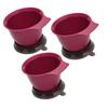 3Pcs Hair Color Mixing Bowls 500ml Capacity Slip Resistant Base Precise Measurement Markings for Salon and Home Use