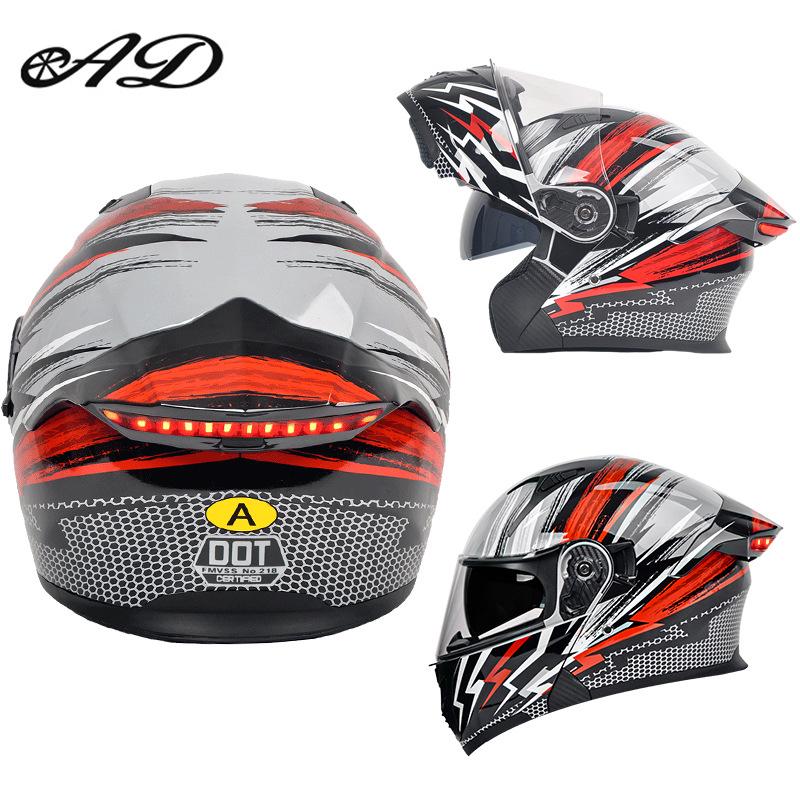DOT Certified Flip-Up Full Face Motorcycle Helmet for All-Season Safety