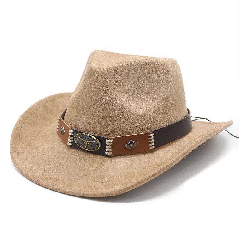 Ethnic Style British Top Hat, Suede Men'S And Women'S Couple Hats, Western Cowboy Top Hats, Jazz Hats For Performance
