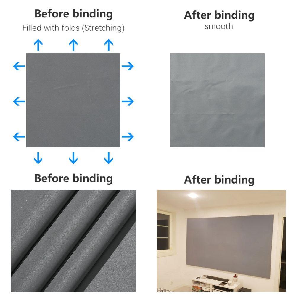 Heim Außen Büro Einfaches Reflektierendes Gewebe Projektoren Leinwand Projektortuch Anti-Licht-Leinwände