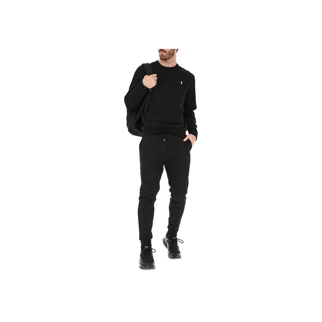 Polo Ralph Lauren FW24 Pony Embroidered Crew Neck Long Sleeve Sweatshirt Men sweatshirt Black 710634932-012