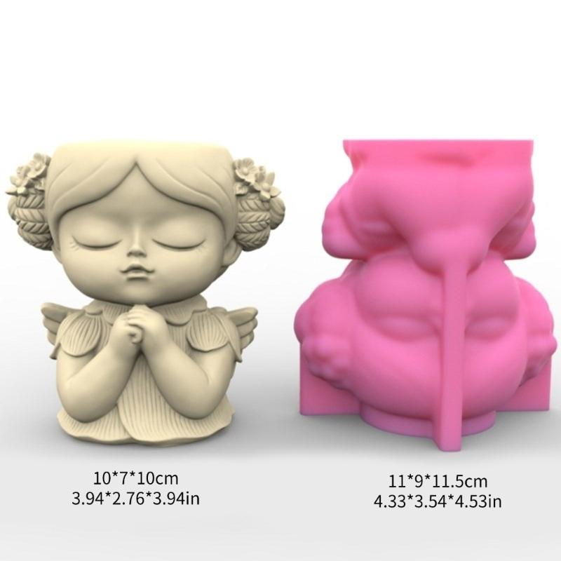 Versatile Silicone Vase Mold Concrete Molds Silicone Casting Mold Girl Shaped