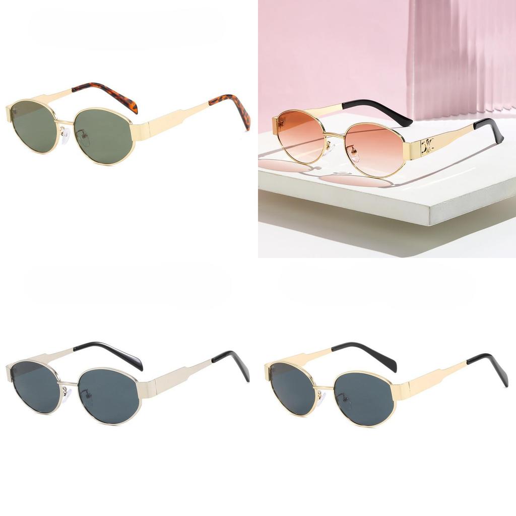Bohemian Vintage Metal Round Sunglasses With Uv380 Protection For Travel And Parties