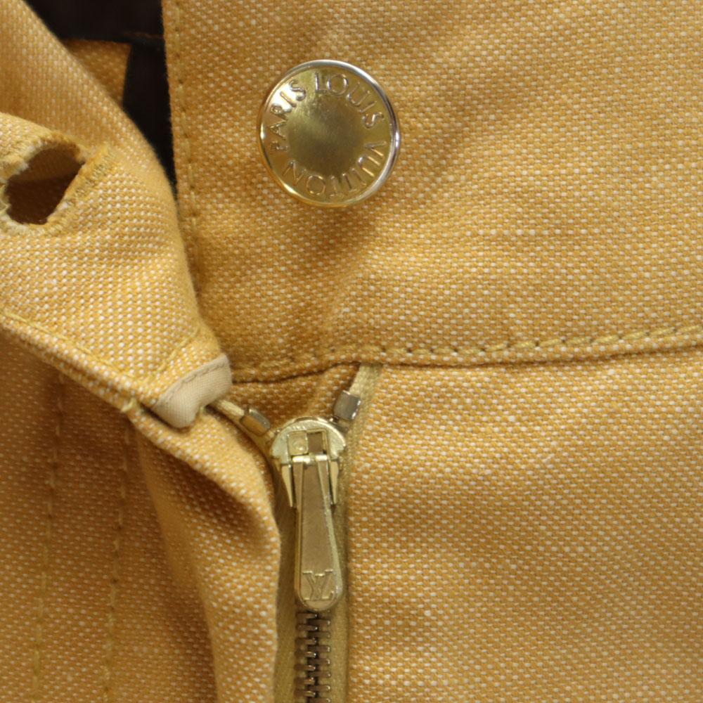 Louis Vuitton Made In France Linen Blend Cropped Pants 34 Camel Women Used