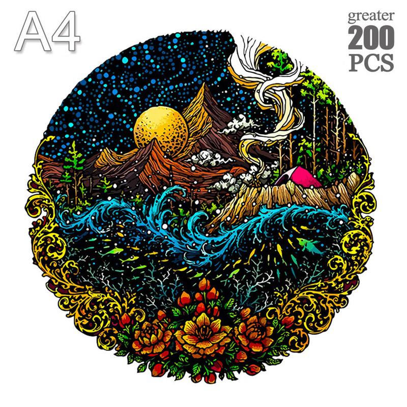 Earth Wooden Puzzle Children'S Starry Geography Early Education Astro Difficult Wood Brains Accompany Adult Puzzle Party Leisure