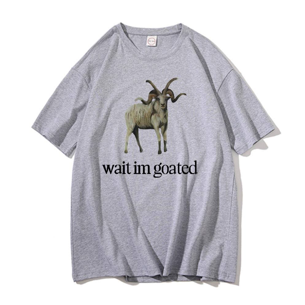 

Singer Alex G Wait Im Goated Graphic Tshirt Funny Goat Meme Print Tshirt Unisex Pure Cotton Tees Unisex Oversized Tshirts Tops 4XL