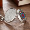 Retro Classic Badge Logo Commemorative Flip Large Dial Semi-Automatic Mechanical Pocket Watch