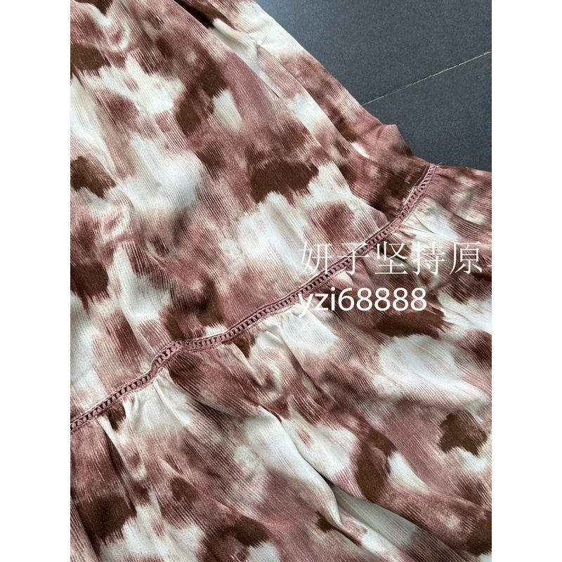 Export Printing and Dyeing round Neck Shirt with Half Sleeve Elegant Comfortable Lace Patchwork Rope Large Maxi Dress