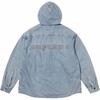 Supreme Hooded Denim Shirt Washed Indigo