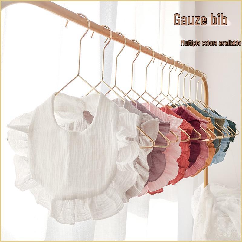Sweet Ruffle Newborn Gauze Lace Baby Bib - Absorbent Drool Protection