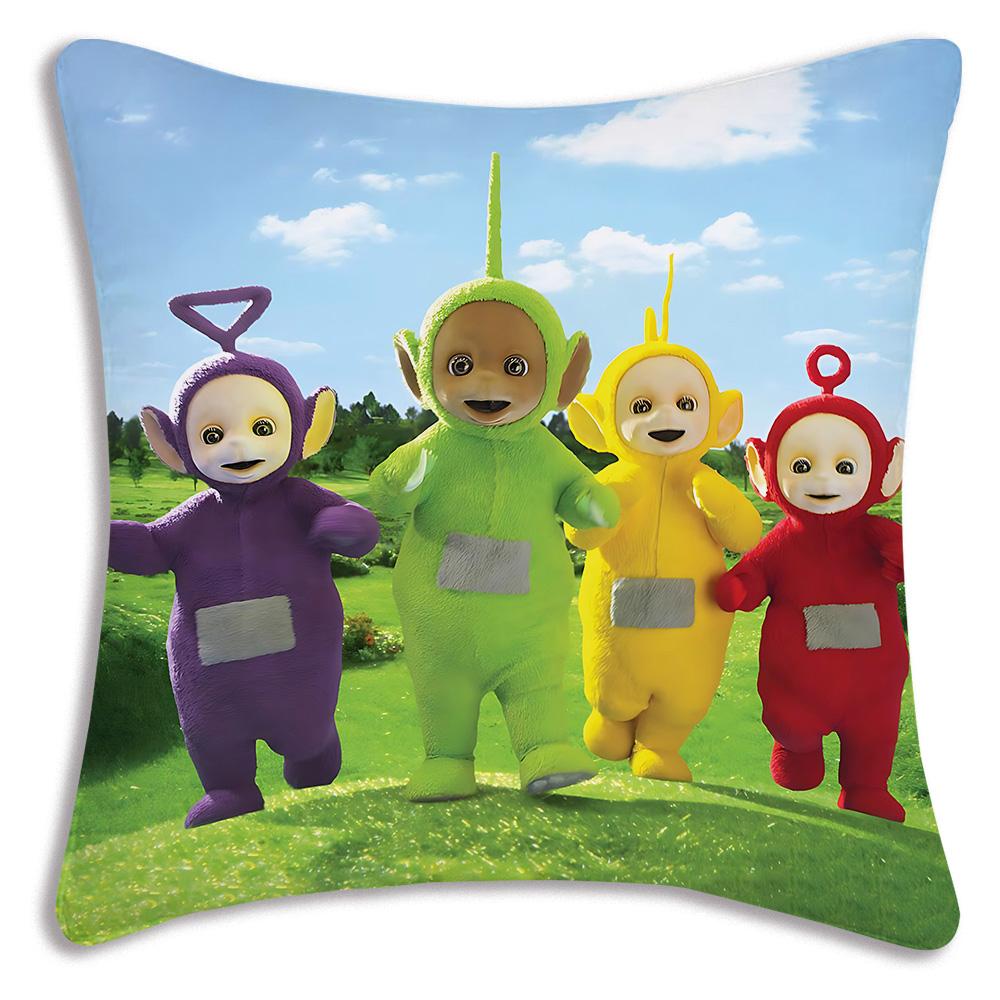 Cute Cartoon For Teletubbiess Pillow Covers Cartoon Sofa Decorative Home Double-sided Printing Short Plush Cute Cushion Cover