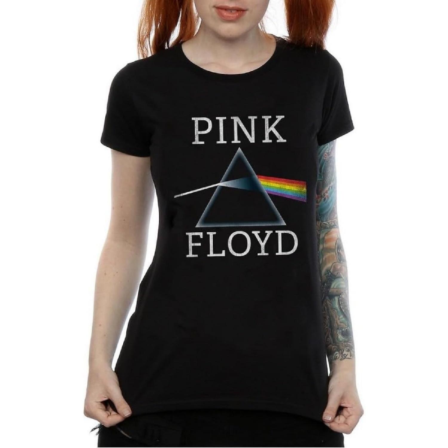 Pink Floyd Women s Dark Side of The Moon Prism T-Shirt Medium Black S