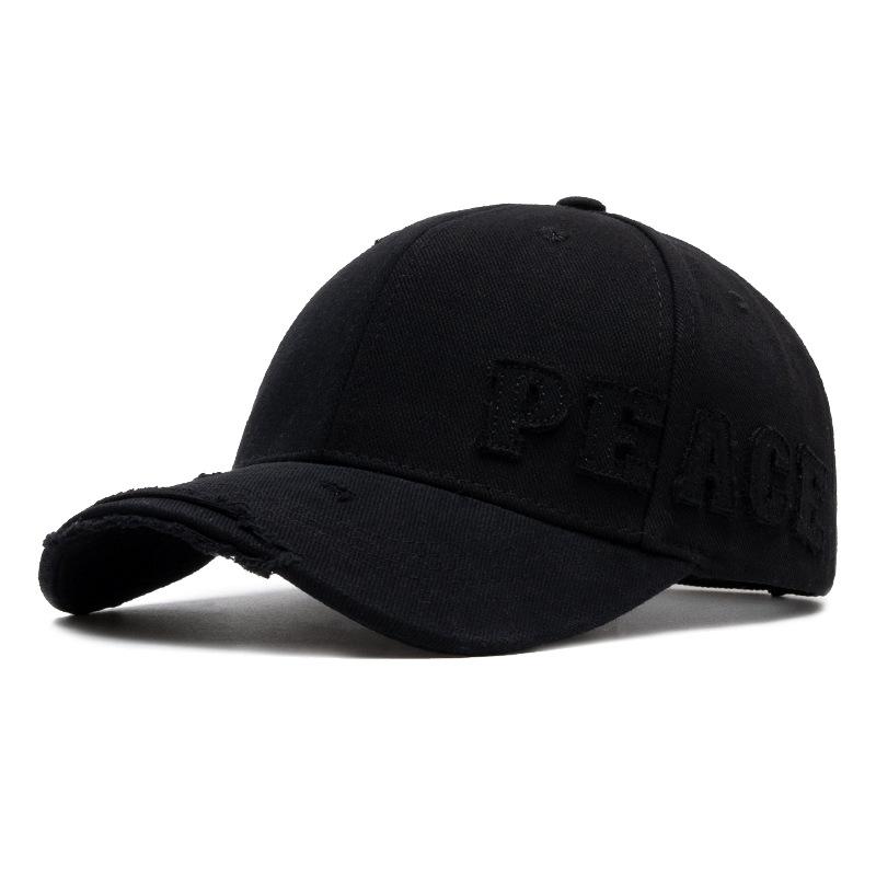 Hole Embroidered Letter Baseball Cap Spring Autumn Cap Unisex Outdoor Sunscreen Hat For Men Women