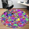 1pc Heart Print Chair Carpet for Office, Soft Flannel Throw Mat, Perfect for Office,Holiday Party Decoration Choice yy251113096