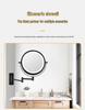 Wall-Mounted Double-Sided Telescopic LED Makeup Mirror